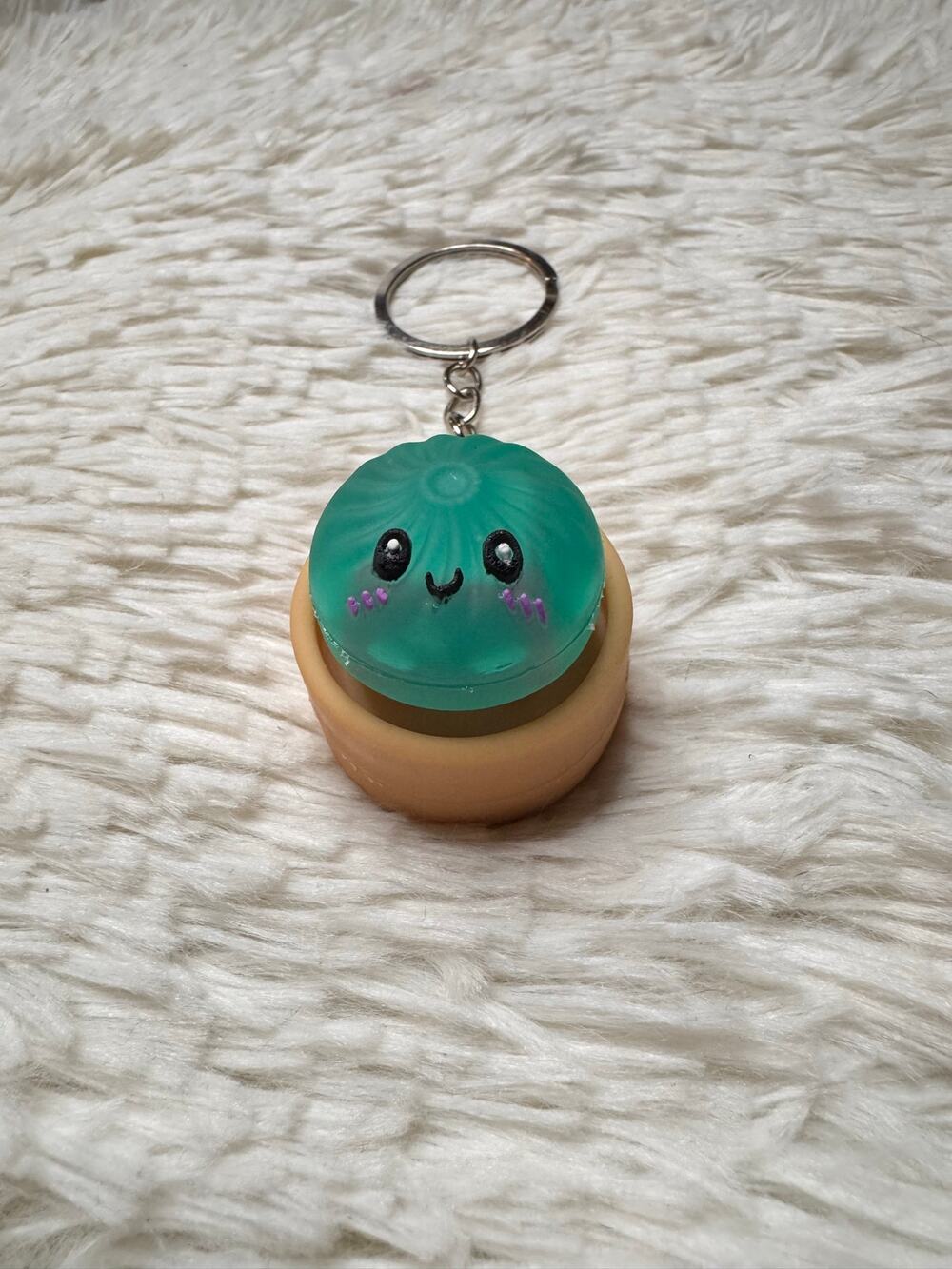 Dumpling clicker light up changing colors keychain fidgeting toy stress relieve